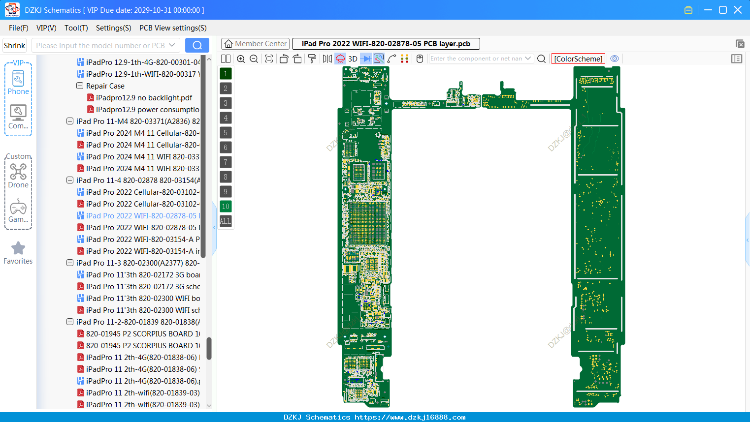 IPad Pro 2022 WIFI-820-02878-05 PCB Layer